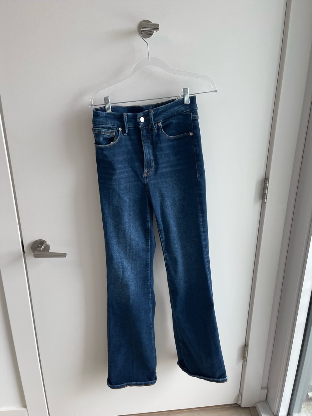Good American Stretchy Dark Blue Womens Jeans Size 6-12